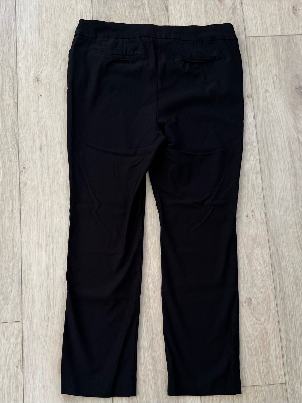 Chico’s Women’s black stretch flat-front straight leg pants 3R / 16 Reg - Picture 10 of 12